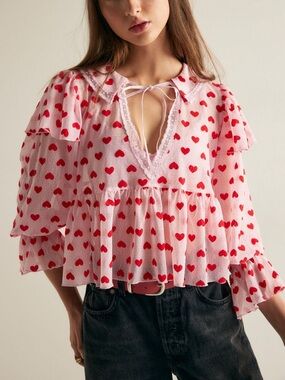 Free people Cordelia long sleeve blouse